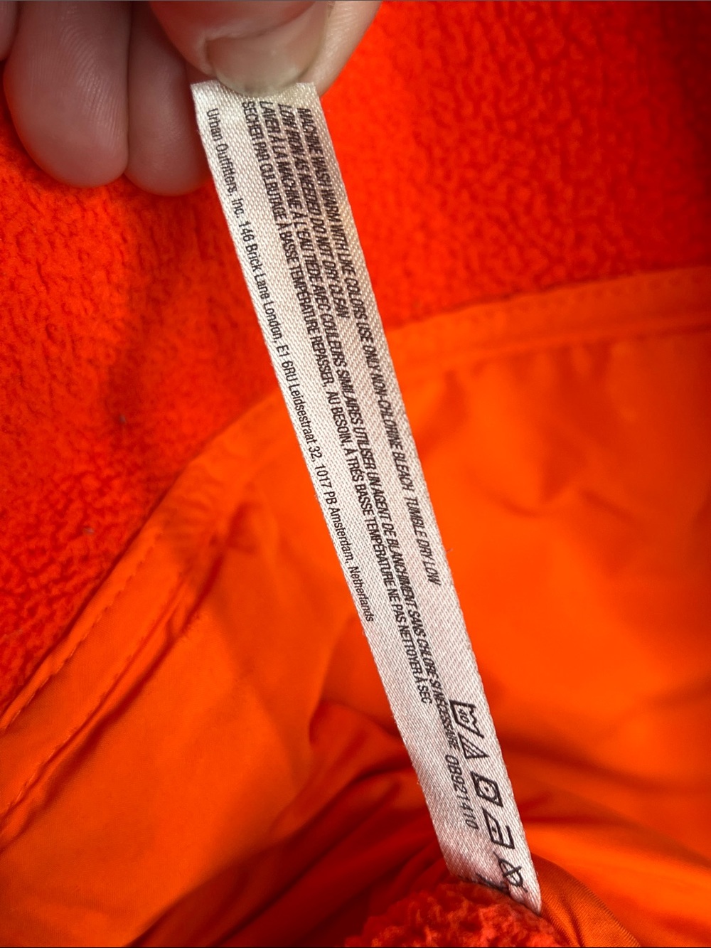 Free People Orange Sherpa Fleece Jacket - Picture 6 of 6